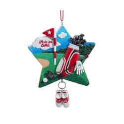 Item 105286 Star Shaped Golf Ornament