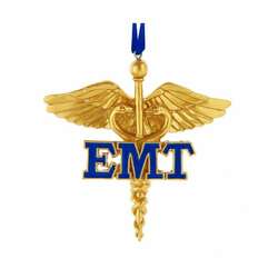 Item 105416 Gold Caduceus EMT Ornament