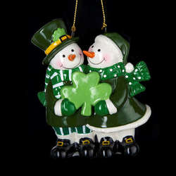 Item 105506 Irish Snowman Couple Ornament