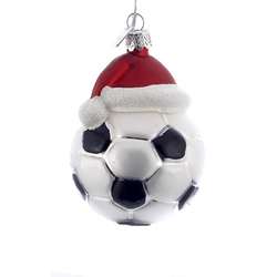 Item 105624 Soccer Ball With Santa Hat Ornament