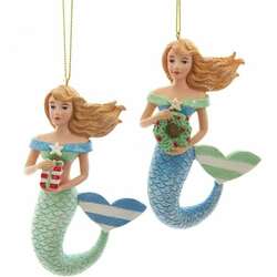 Item 105652 Whimsical Blue/Green Mermaid Ornament
