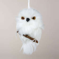 Item 105700 thumbnail White Owl With Branch Ornament