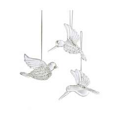 Item 105837 Spun Glass Bird Ornament