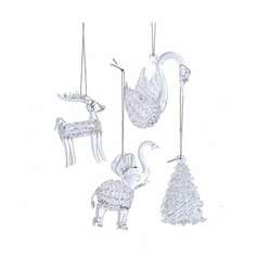 Item 105848 Glass Deer/Tree/Swan/Elephant Ornament