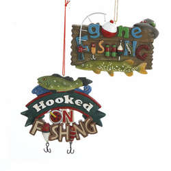 Item 105869 Fishing Plaque Ornament 