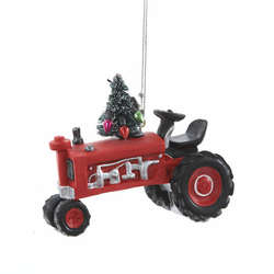 Item 105962 Tractor With Tree Ornament