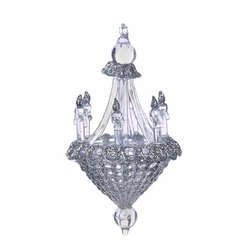 Item 105980 Clear/Silver Chandelier Ornament