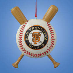 Item 106023 San Francisco Giants Baseball With Bats Ornament
