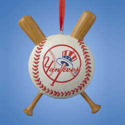 Item 106025 New York Yankees Baseball With Bats Ornament
