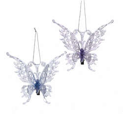 Item 106035 Frosted Kingdom Butterfly With Clip-On Ornament