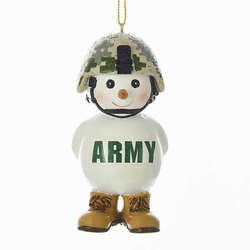 Item 106147 U.S. Army Snowman Ornament