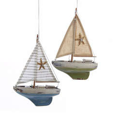 Item 106166 Sailboat With Starfish Ornament
