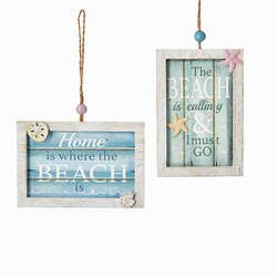 Item 106191 Beach Plaque Ornament