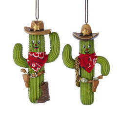 Item 106209 Western Cowboy Cactus Ornament