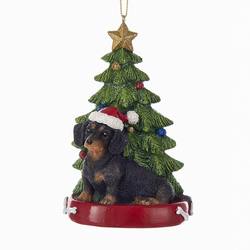 Item 106221 Dachshund With Tree Ornament