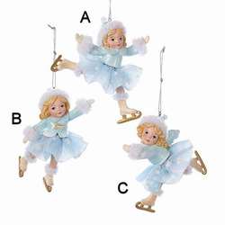 Item 106239 Icy Blue Girl Ice Skater Ornament