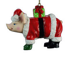 Item 106277 Santa Pig Ornament