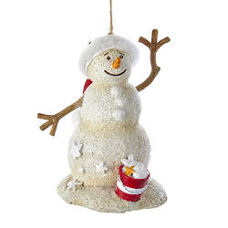 Item 106286 Beach Snowman With Red/White Bucket Ornament