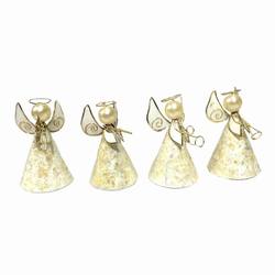 Item 106390 Gold/Clear Angel Musician Ornament