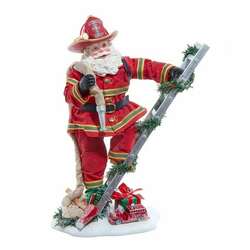 Item 106399 Fireman Santa On Ladder