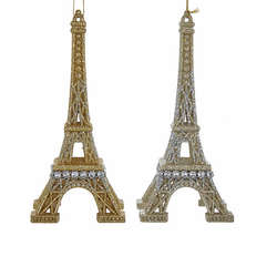 Item 106426 thumbnail Gold/Silver Eiffel Tower Ornament