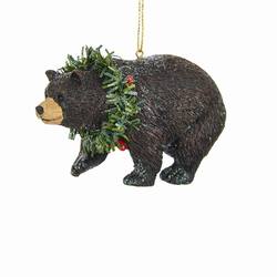 Item 106441 Black Bear With Wreath Ornament