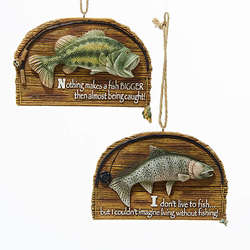 Item 106478 Lodge Bass/Trout Sign Ornament