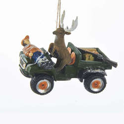 Item 106484 Deer Driving Atv With Hunter Ornament