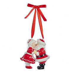 Item 106528 Santa and Mrs. Claus Kissing Ornament