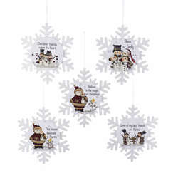 Item 106535 Snowflake With Sentiment Ornament