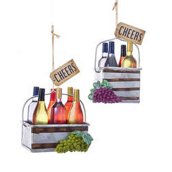 Item 106565 Container With Wine Bottles Ornament
