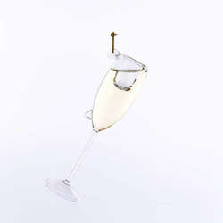 Item 106580 thumbnail Champagne Glass Ornament