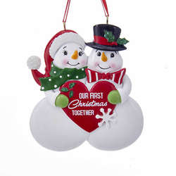 Item 106647 thumbnail Our First Christmas Together Snowman Ornament