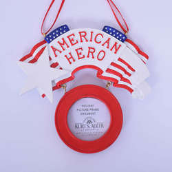 Item 106667 American Hero Photo Frame Ornament