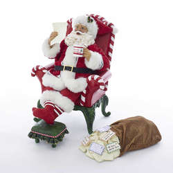 Item 106685 Musical Santa In Armchair With Mailbag Sit Around