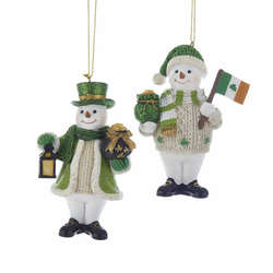 Item 106715 Irish Snowman Ornament