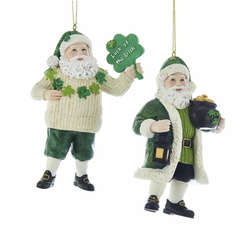 Item 106716 Irish Santa Ornament