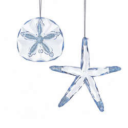 Item 106737 Light Blue Sand Dollar/Starfish Ornament