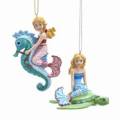 Item 106865 Mermaid On Turtle/Seahorse Ornament
