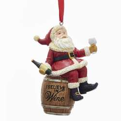 Item 106876 thumbnail Santa On Wine Barrel Ornament