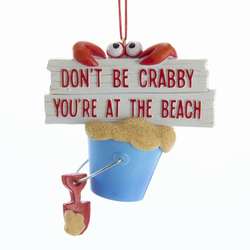 Item 106898 Crab On Bucket Ornament