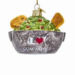 Item 106908 Noble Gems I Heart Guacamole Bowl Ornament