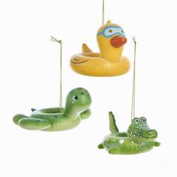 Item 106925 Ducky/Turtle/Crocodile Float Ornament