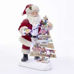 Item 106939 Battery Operated Santa With Lighted Christmas Tree