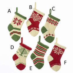 Item 106963 thumbnail Miniature Knit Stocking Ornament