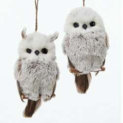 Item 106966 Brown White Hanging Owl Ornament