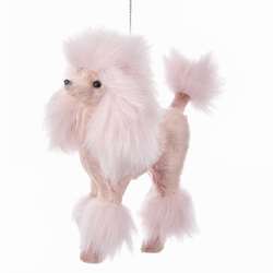Item 106970 Furry Pink Poodle Ornament