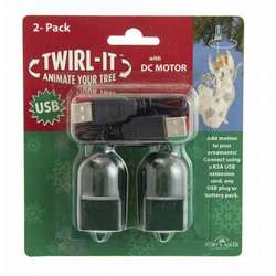 Item 107023 USB 2 Pack Ornament Twirl It With DC Motor