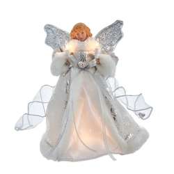 Item 107030 Silver and White Angel Tree Topper