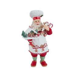Item 107067 Fabriche Gingerbread Chef Santa